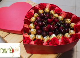 Giỏ quà trái cây Valentine - Cho lễ tình yêu thêm đặc biệt